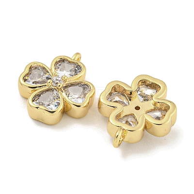 Brass with Clear Cubic Zirconia Charms KK-Q820-23G-1
