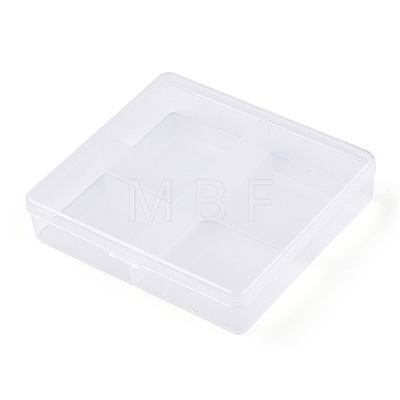 Rectangle Transparent Plastic Bead Containers CON-N013-02-1