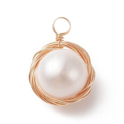 Natural Cultured Freshwater Pearl Pendants PALLOY-JF01979-01-1