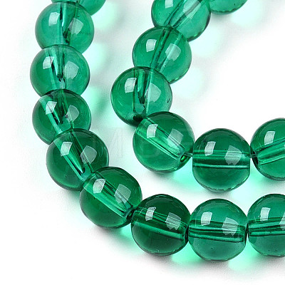 Baking Paint Transparent Glass Beads Strands DGLA-N006-8mm-09-1