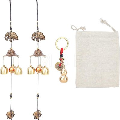  4Pcs DIY Keychain Hanging Ornaments Kits DIY-NB0005-05-1