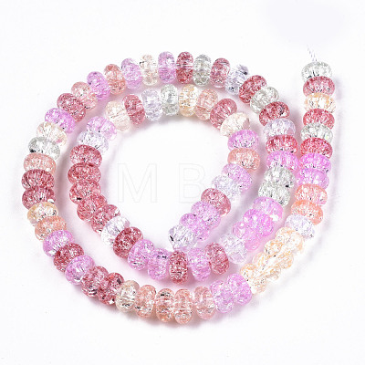 Transparent Crackle Glass Beads GLAA-S192-003-1