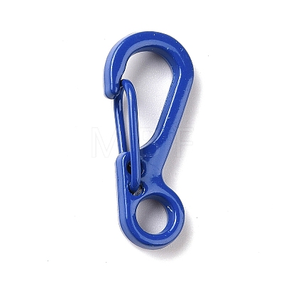 Spray Painted Alloy Push Gate Snap Keychain Clasp Findings PALLOY-K257-15-1