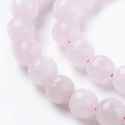 Natural Rose Quartz Beads Strands X-G-G542-8mm-31-1