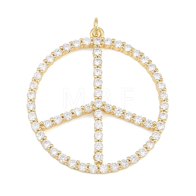 Brass Micro Pave Cubic Zirconia Pendants KK-L275-56G-02A-1