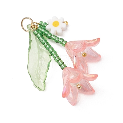 Glass Seed Beaded Pendants PALLOY-MZ01240-03-1