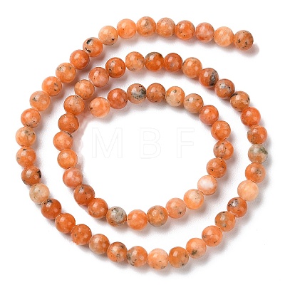 Natural Orange Calcite Beads Strands G-E576-74C-1