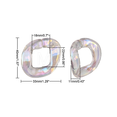Transparent Acrylic Linkings Rings PACR-N010-038A-01-1