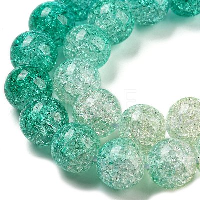 Spray Painted Crackle Glass Beads Strands DGLA-C002-10mm-10-1