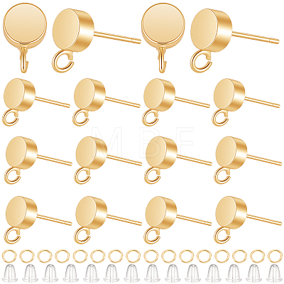 Brass Stud Earring Findings KK-CN0003-42G-1