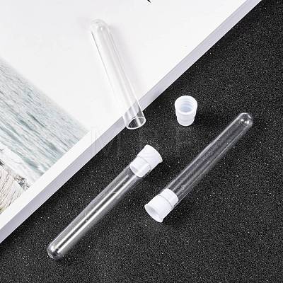 Clear Tube Plastic Bead Containers with Lid X-C065Y-1