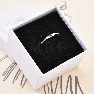 Rhodium Plated 925 Sterling Silver Adjustable Rings RJEW-S397-01P-02-1