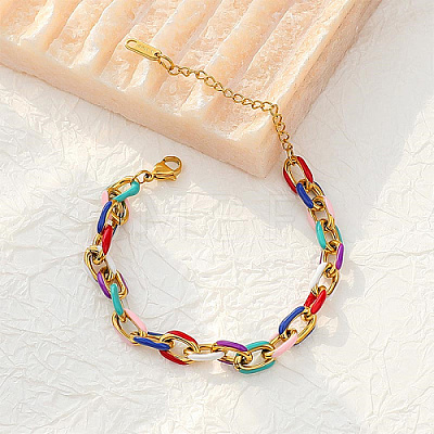 Stainless Steel Cable Chain Bracelets for Women RF7227-1-1
