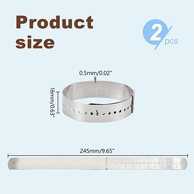 Carbon Steel Bangle Measure Tools AJEW-WH0479-33P-1