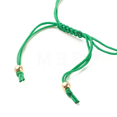 Synthetic Hematite Round Braided Bead Bracelet BJEW-JB07853-1