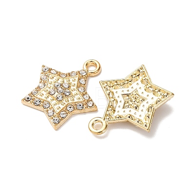 Alloy Pendants with Rhinestone FIND-H051-09G-1