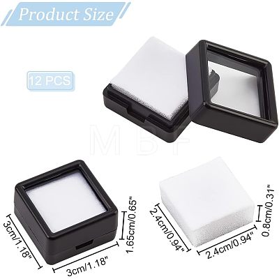 Plastic Loose Diamond Display Boxes CON-WH0087-55A-1