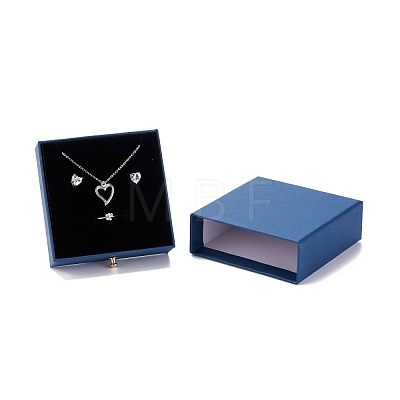 Square Paper Drawer Jewelry Set Box CON-C011-03B-03-1