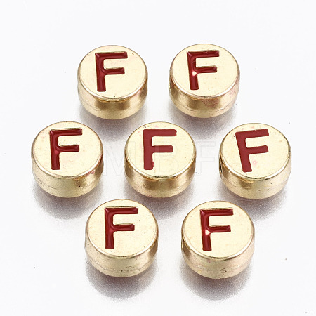 Alloy Enamel Beads X-ENAM-S122-029F-RS-1