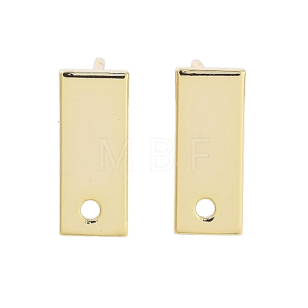Brass Stud Earrings Findings EJEW-B063-01G-01-1