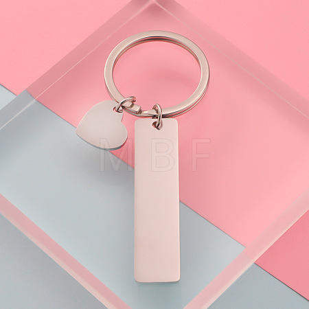 Non-Tarnish 304 Stainless Steel Keychain HEAR-PW0001-144P-1