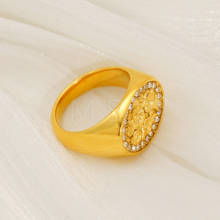 304 Stainless Steel Rhinestone Finger Rings WG34DCE-01-1