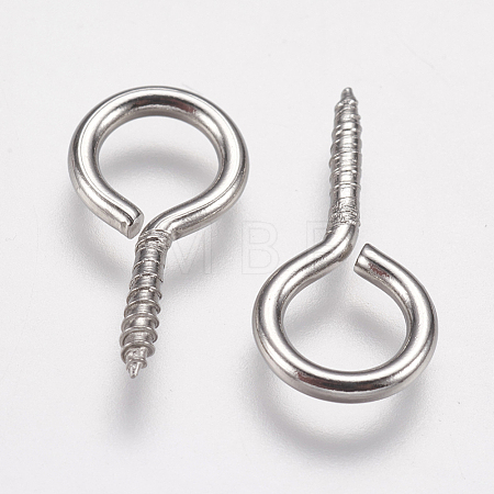 Tarnish Resistant 304 Stainless Steel Screw Eye Pin Peg Bails STAS-K171-52P-17x9mm-1
