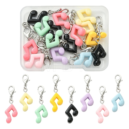 15Pcs Resin Pendant Decorations HJEW-YW00558-1
