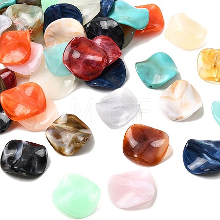 Opaque Acrylic Imitation Gemstone Beads OACR-G061-01-1