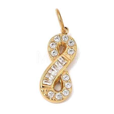 304 Stainless Steel Rhinestone Pendants RB-CBAC900-10G-1