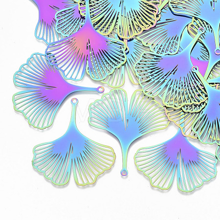 Ion Plating(IP) 201 Stainless Steel Filigree Pendants X-STAS-S108-88-1