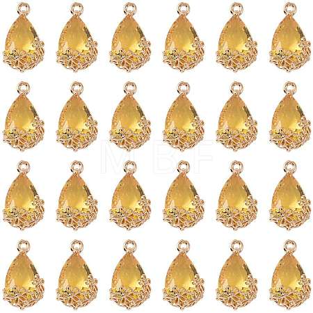 Transparent Glass Pendants GLAA-FZ0001-02D-1