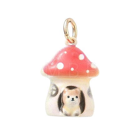 Spray Painted Brass Pendants KK-CBAE20A-02C-G-1