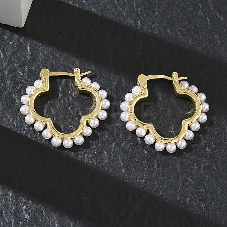 Brass Hoop Earrings for Women EJEW-A168-15G-1