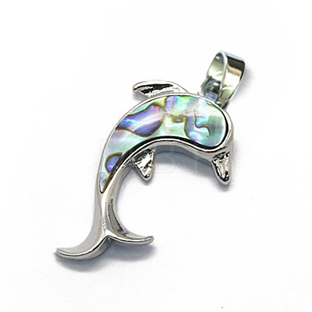 Abalone Shell/Paua Shell Pendants SSHEL-N001-46-1