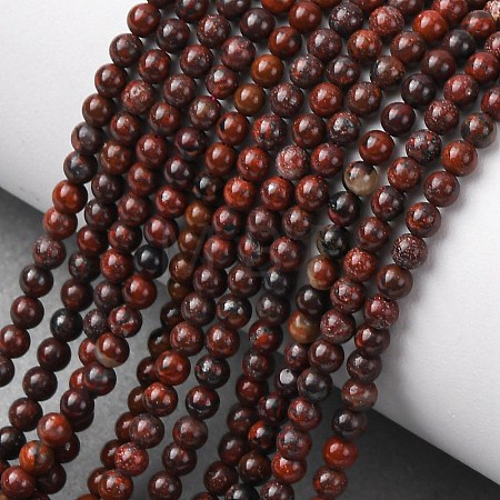 Natural Brecciated Jasper Beads Strands G-Z116-A15-3mm-1