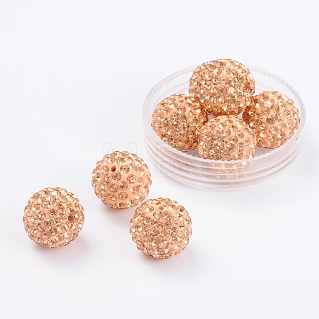 Polymer Clay Rhinestone Beads RB-H284-8MM-362-1