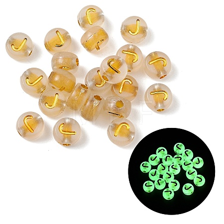Luminous Transparent Acrylic Beads OACR-P037-01B-J-1