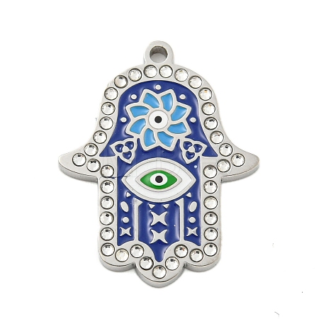 304 Stainless Steel Rhinestone Pendants STAS-U007-11A-P-1