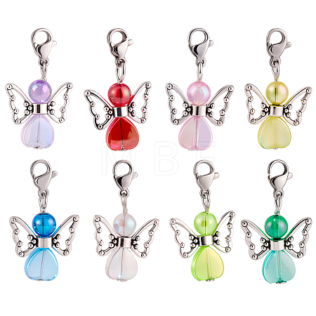 1 Bag Acrylic & Alloy Pendant Decorations HJEW-BM0001-84-1