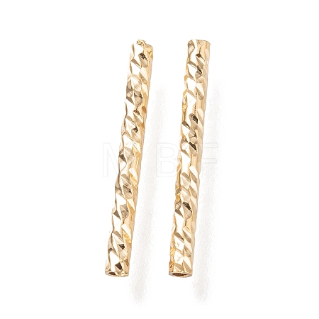 Corrugated Brass Tube Beads X-KK-H759-28B-G-1