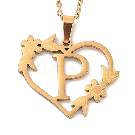 PVD Vacuum Plating 201 Stainless Steel Pendant Necklaces NJEW-R267-02P-G-1