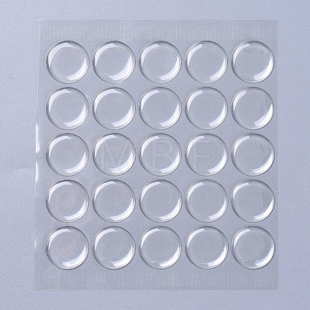 Plastic Clear Cabochons Epoxy Sticker X-AJEW-J031-01-1