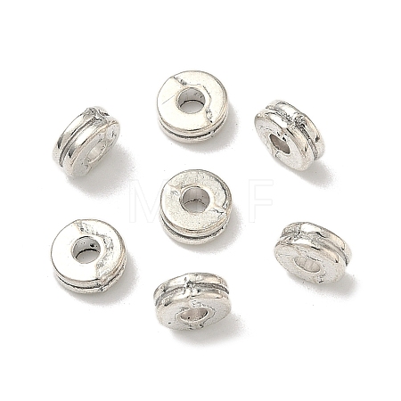 Tibetan Style Flat Round Alloy Spacers Beads X-TIBEP-S293-070AS-LF-1