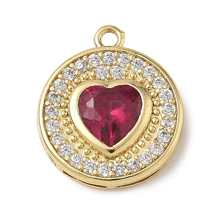 Brass Micro Pave Cubic Zirconia Pendants KK-CBA74BF-12G-01B-1