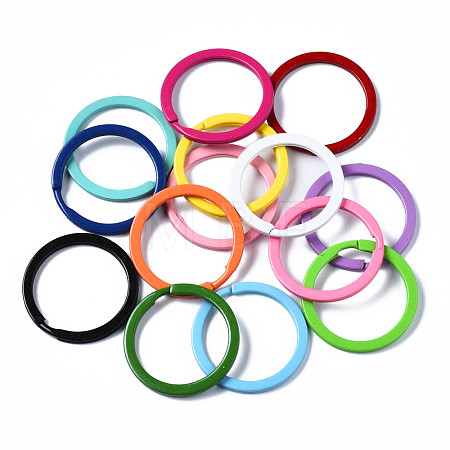 Spray Painted Iron Split Key Rings X-KEYC-S255-003-1
