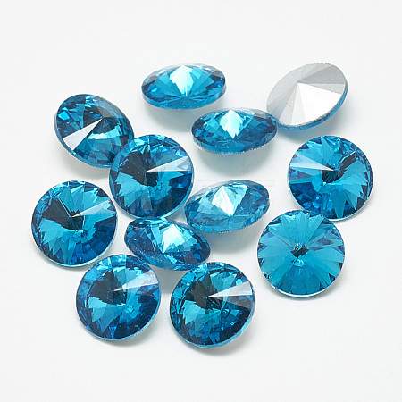 Pointed Back Glass Rhinestone Cabochons RGLA-T086-6mm-12-1