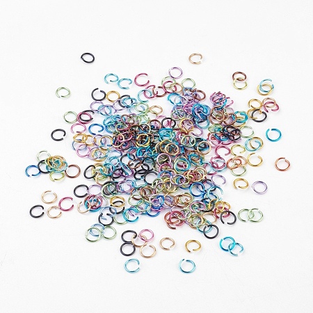 Anodized Aluminum Open Jump Rings X-ALUM-R005-1.0x10mm-1