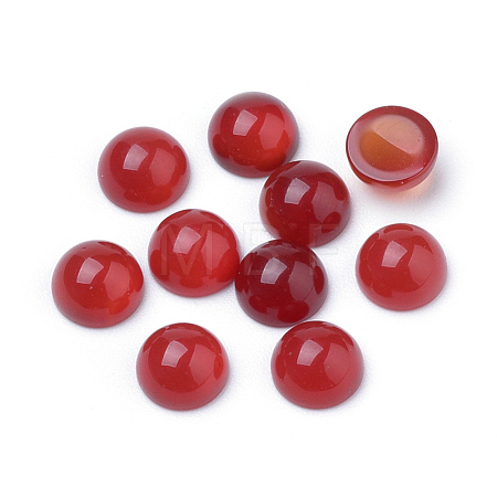 Natural Carnelian Cabochons X-G-R416-6mm-56-1
