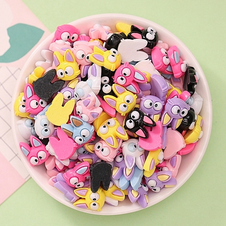 Opaque Resin Cabochons RESI-B017-01G-1